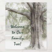 Willkommen in unserem Familienbaum Weinetikett (Einzelnes Label)