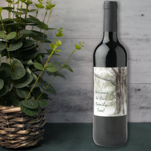 Willkommen in unserem Familienbaum Weinetikett