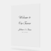 Willkommen in unserem Forever Acrylschild (Winkel)