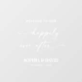 Willkommen in unserem glücklichen Ever After Mirro Fensteraufkleber (Blatt)