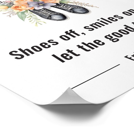 Willkommen in unserem glücklichen Ort Poster (Ecke)