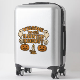 Willkommen in unserem Halloween-Versteck Aufkleber