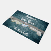 Willkommen in unserem Haus am See Fußmatte (Schrägansicht)