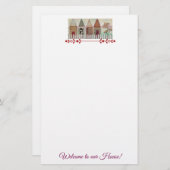 Willkommen in unserem Haus Briefpapier (Vorne/Hinten)