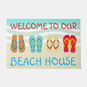 Willkommen in unserem Haus Door Mat Fußmatte (Vorderseite)