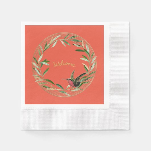 Willkommen in unserem Haus Serviette (Vorderseite)