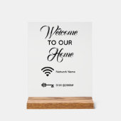 Willkommen in unserem Haus WiFi-Passwort elegant Acrylschild (Vorderseite)