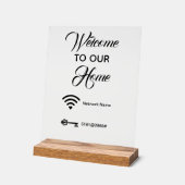 Willkommen in unserem Haus WiFi-Passwort elegant Acrylschild (Winkel)