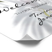 Willkommen in unserem Hochzeitspalmen Orchids Shad Poster (Ecke)