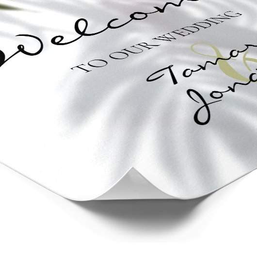 Willkommen in unserem Hochzeitspalmen Orchids Shad Poster (Ecke)