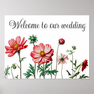 Willkommen in unserem Hochzeitsposter Poster