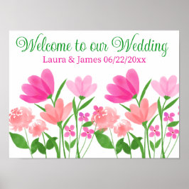 Willkommen in unserem Hochzeitsposter Poster