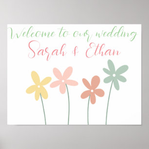 Willkommen in unserem Hochzeitsposter Poster