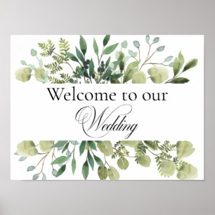 Willkommen in unserem Hochzeitsposter Poster