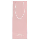 Willkommen in unserem Hochzeitsrosa Geschenktüte Für Weinflaschen (Rückseite)