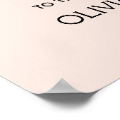 Willkommen in unserem Hochzeitsrosa Poster (Ecke)