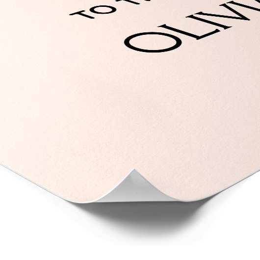 Willkommen in unserem Hochzeitsrosa Poster (Ecke)