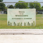 Willkommen in unserem Hochzeitswald Banner (Insitu)