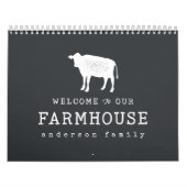 Willkommen in unserem Landhaus Rustikale Kuh Kalender (Titelbild)