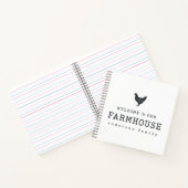 Willkommen in unserem Landhaus Rustikales Hühnchen Notizblock (Innenseite)