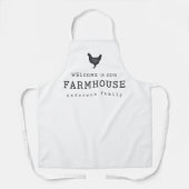 Willkommen in unserem Landhaus Rustikales Hühnchen Schürze (Vorderseite)