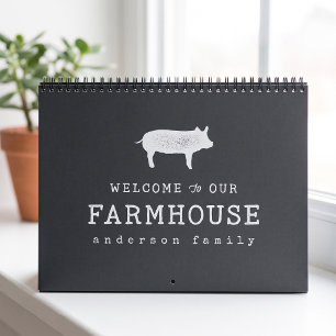 Willkommen in unserem Landhaus Rustikales Schweine Kalender
