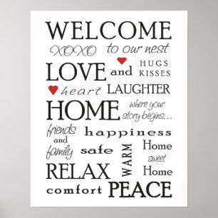 Willkommen in unserem Nest Poster