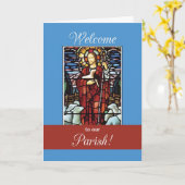 Willkommen in unserem Pfarrhirten Karte (Gelbe Blume)