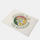 Willkommen in unserem Restaurant Ramen Noodles Jap Fußmatte (Schrägansicht)