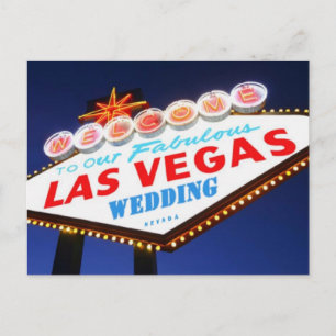 WILLKOMMEN IN UNSEREM SCHÖNEN LAS VEGAS WEDING POS POSTKARTE