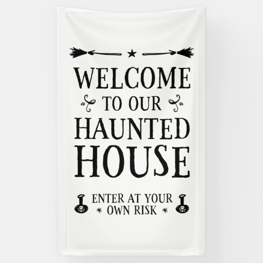 Willkommen in unserem Spuk Haus Banner (Vertikal)