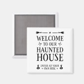 Willkommen in unserem Spuk Haus Magnet (Vorderseite/Rückseite)