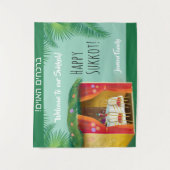 Willkommen in unserem Sukka! Sukkot Festival Party Wandteppich (Vorderseite)