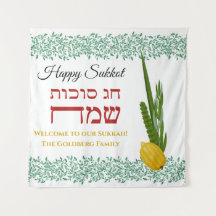 Willkommen in unserem Sukkah Add Family Name Tapes