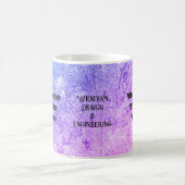 Willkommen in unserem Team Marbled Blue Pink Offic Kaffeetasse (Mittel)