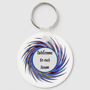 Willkommen in unserem Team Spiral Muster Neue Mita Schlüsselanhänger