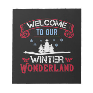 Willkommen in unserem Winterwunderland Notizblock