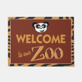 Willkommen in unserem Zoo lustig Fußmatte (Vorderseite)