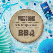 Willkommen in unseren GRILLEN (anpassbar) Pappteller (Party)