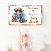 Willkommen in unserer Baby Dusche | Western Cowboy Banner (Insitu)