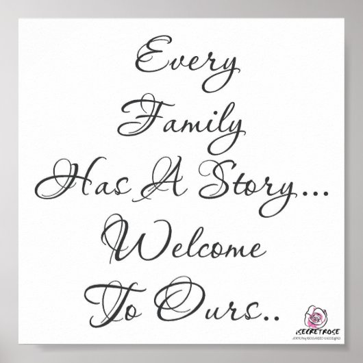 WILLKOMMEN IN UNSERER FAMILIE POSTER (Vorne)