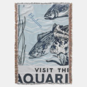 Willkommen in unserer Fishing Hütte Jagdlodge Decke (Vorderseite Vertikal)