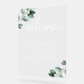 Willkommen in unserer Grünanlage Acrylschild (Winkel)