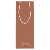 Willkommen in unserer Hochzeitsfeier Geschenktüte Für Weinflaschen (Rückseite)