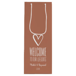 Willkommen in unserer Hochzeitsfeier Geschenktüte Für Weinflaschen