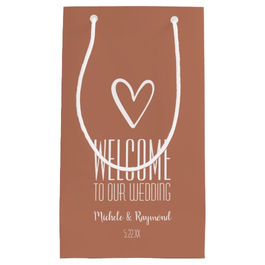 Willkommen in unserer Hochzeitsfeier Kleine Geschenktüte (Vorderseite)