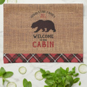 Willkommen in unserer Hütte Geschirrtuch (Gefaltet)