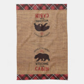 Willkommen in unserer Hütte Geschirrtuch (Vertikal)