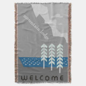 Willkommen in unserer Mountain Hütte Hunting Lodge Decke (Vorderseite Vertikal)