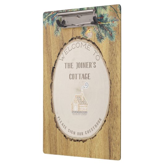 Willkommen in unserer rustikalen Hütte im Wald Klemmbrett (Links)